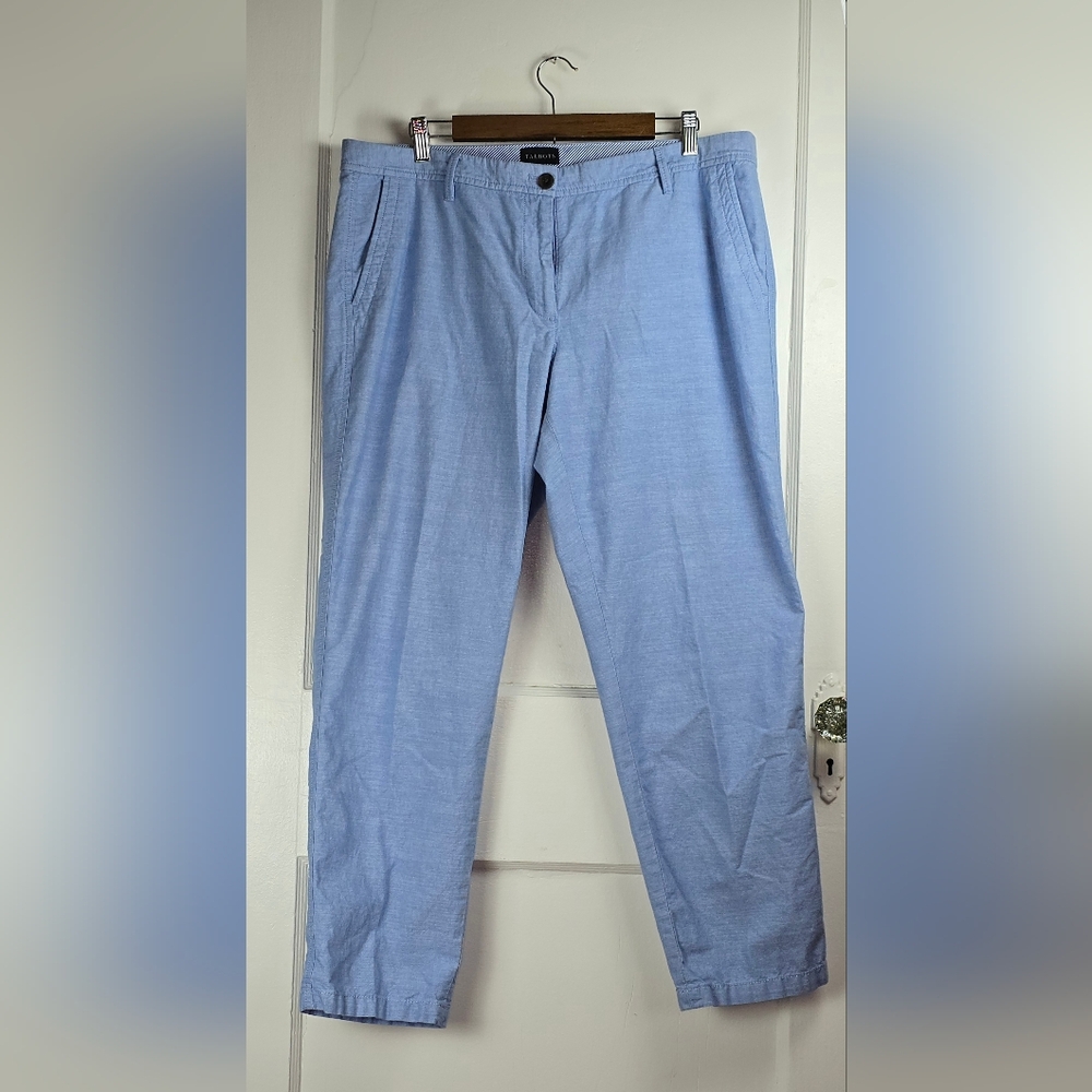 Talbots Light Blue Relaxed Chino Pants 14